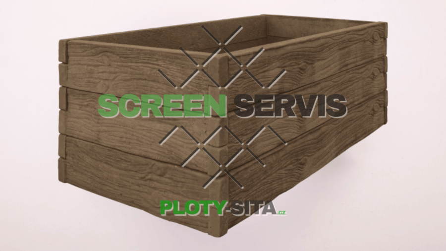 58631-bb - zvyseny zahon drevo hneda